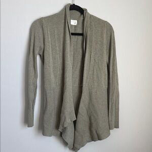 Women's Green Open Front Sweater